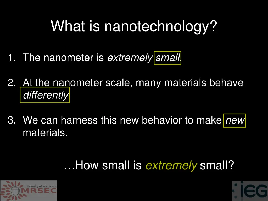 what is nanotechnology 1