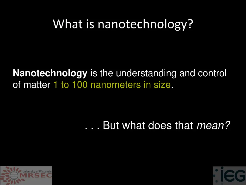 what is nanotechnology