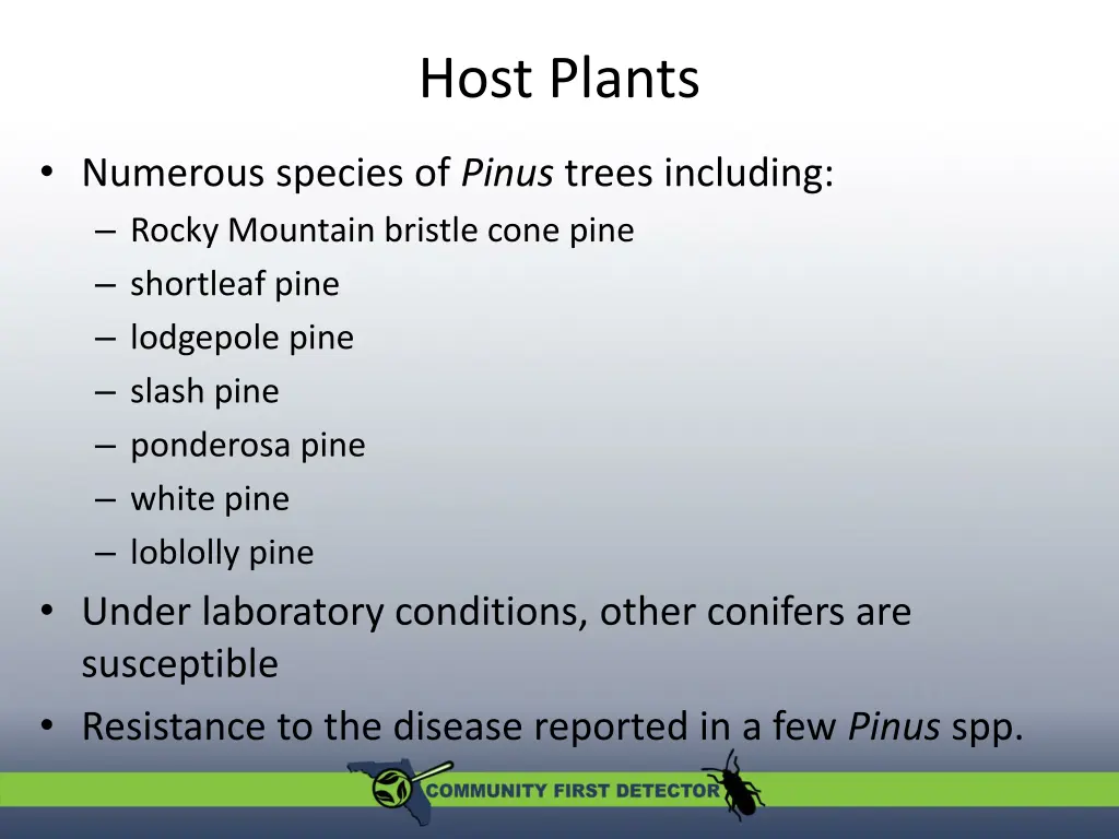 host plants