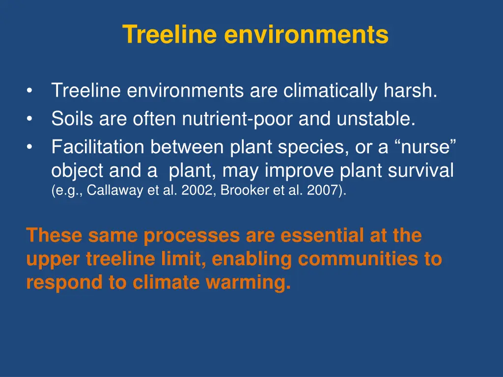 treeline environments