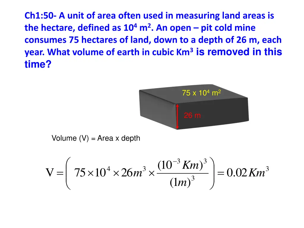 ch1 50 a unit of area often used in measuring