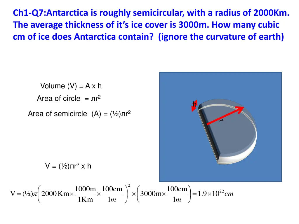 ch1 q7 antarctica is roughly semicircular with