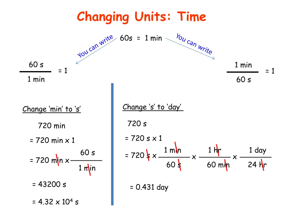 changing units time 1