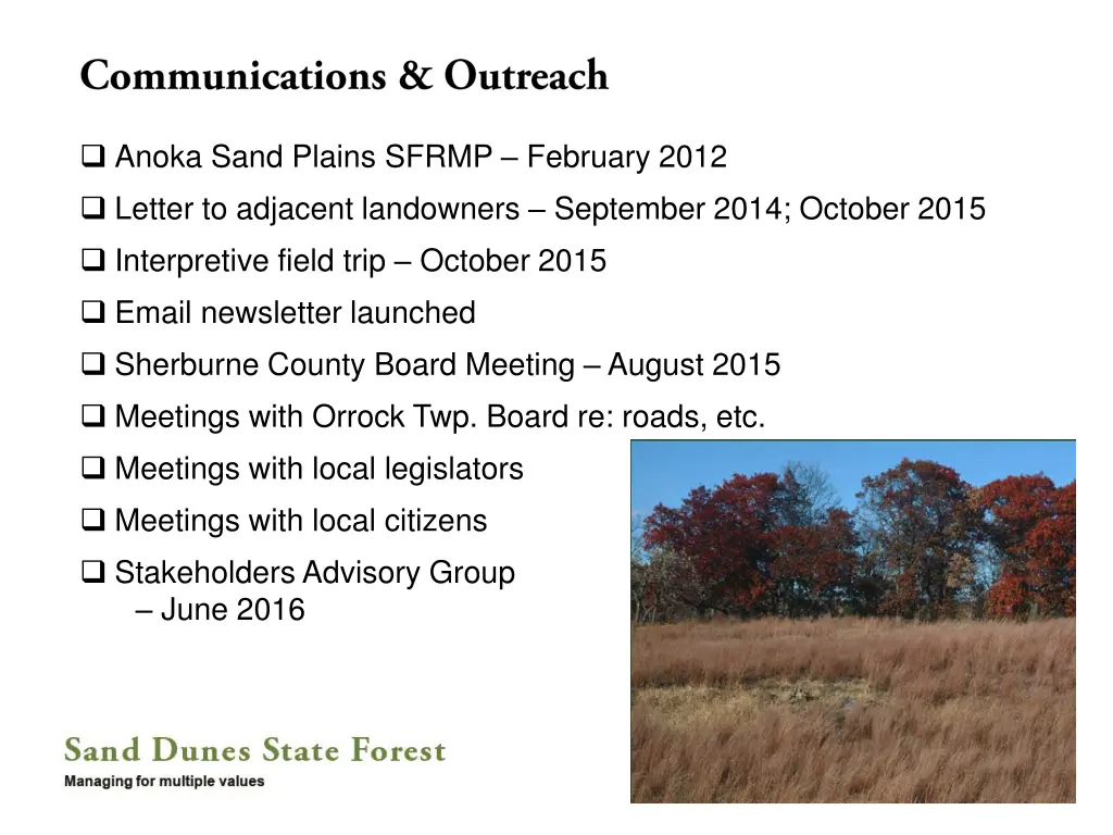 anoka sand plains sfrmp february 2012