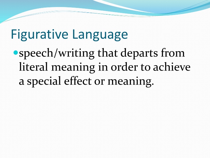 figurative language speech writing that departs