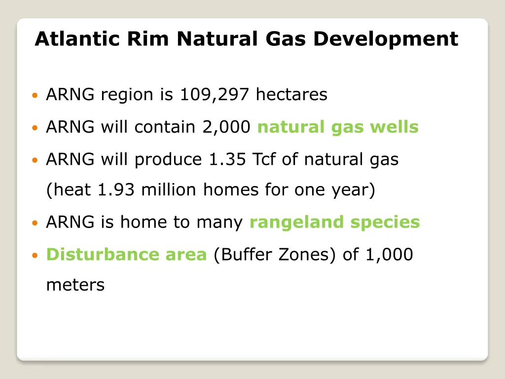 atlantic rim natural gas development