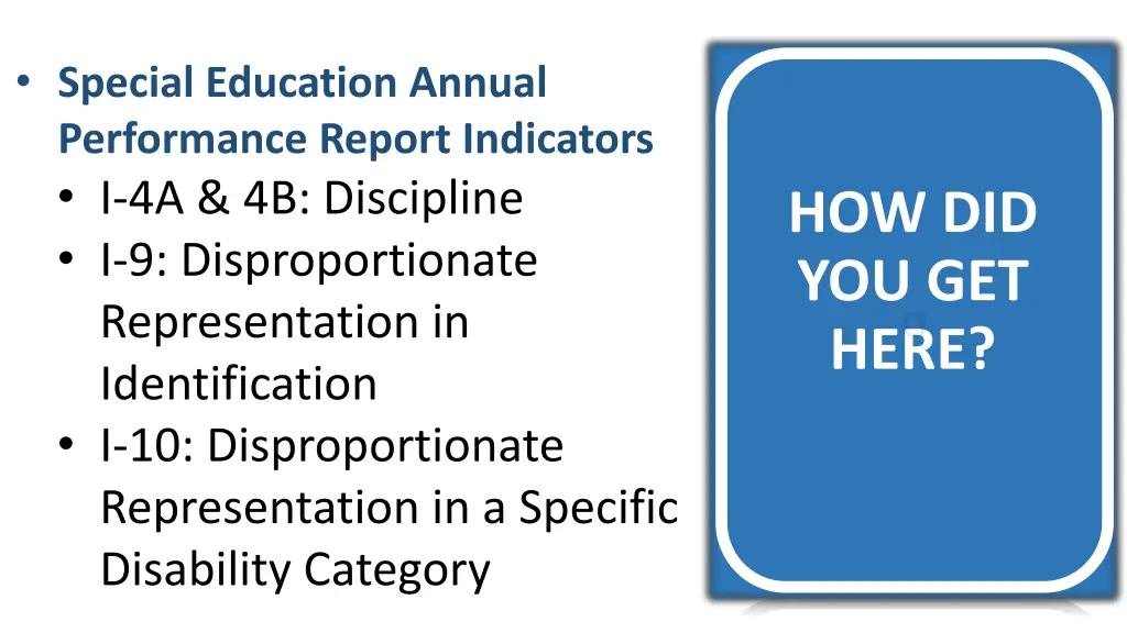 special education annual performance report