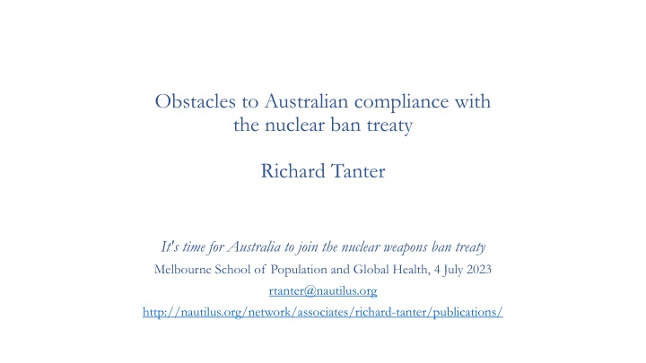 obstacles to australian compliance with