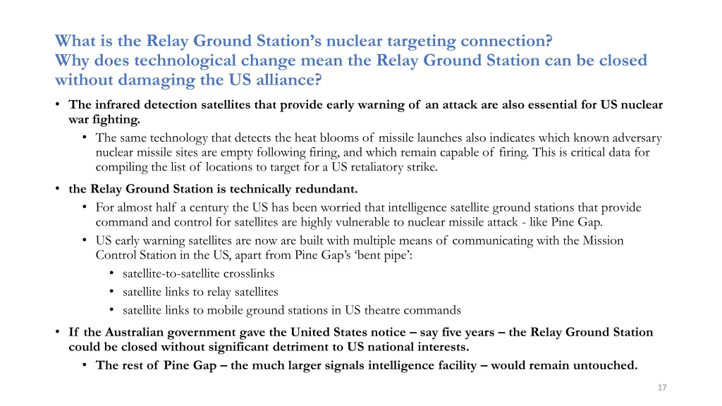 what is the relay ground station s nuclear 1