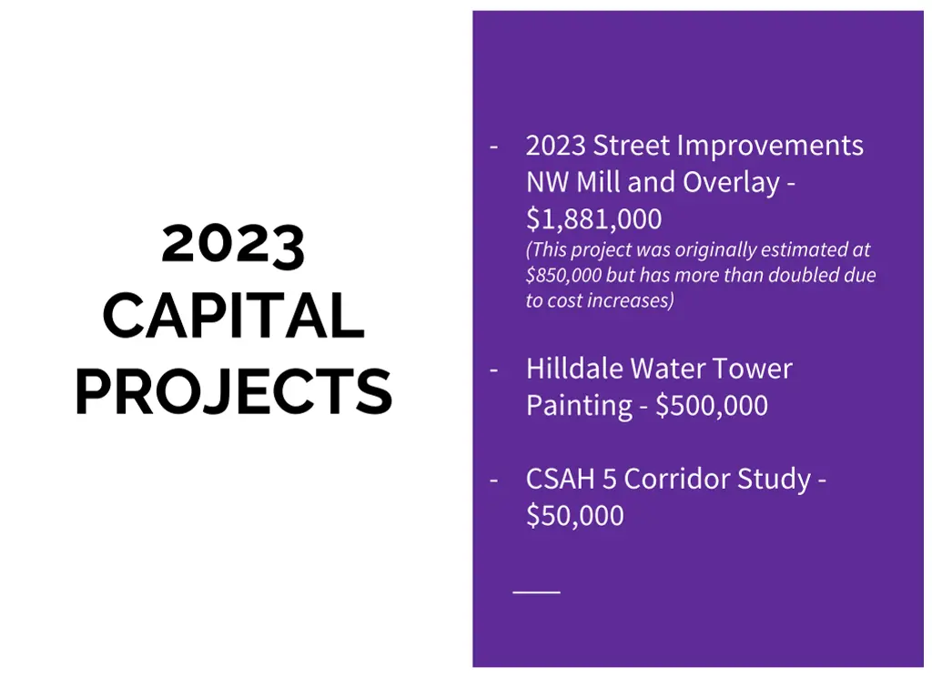 2023 street improvements nw mill and overlay