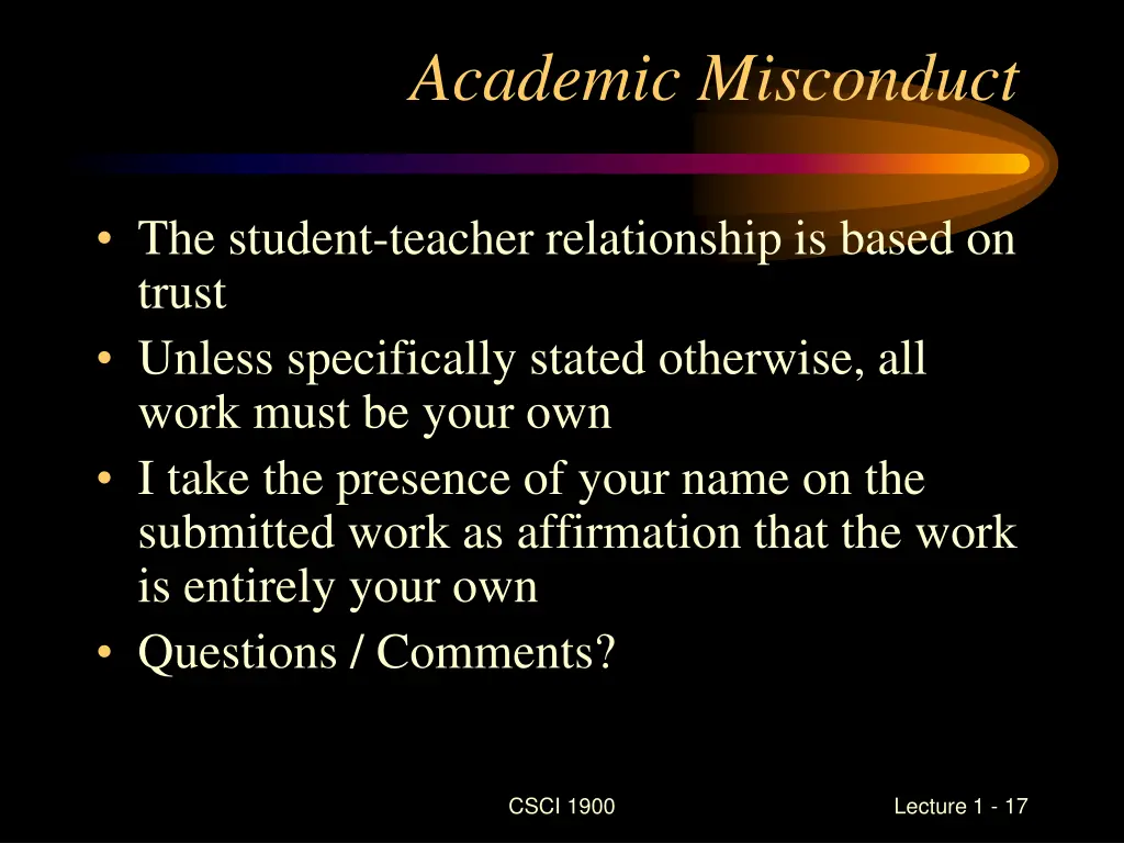 academic misconduct