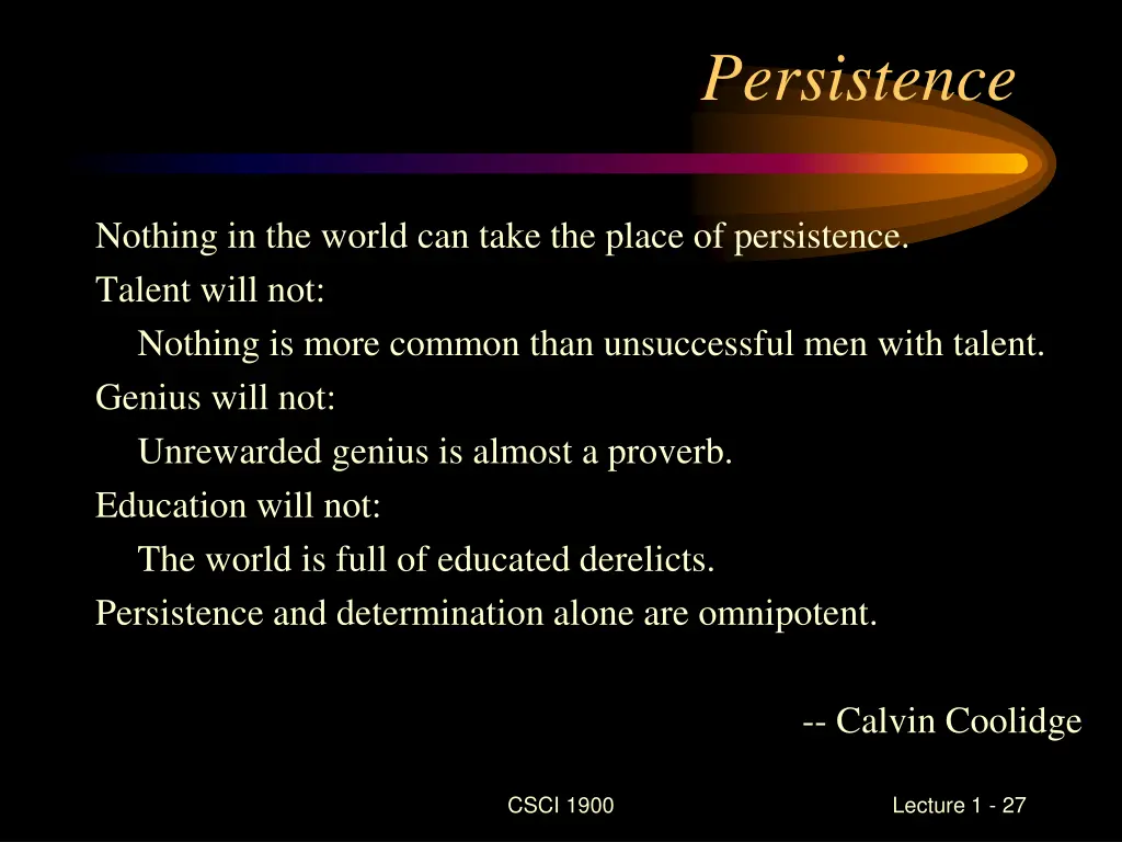 persistence