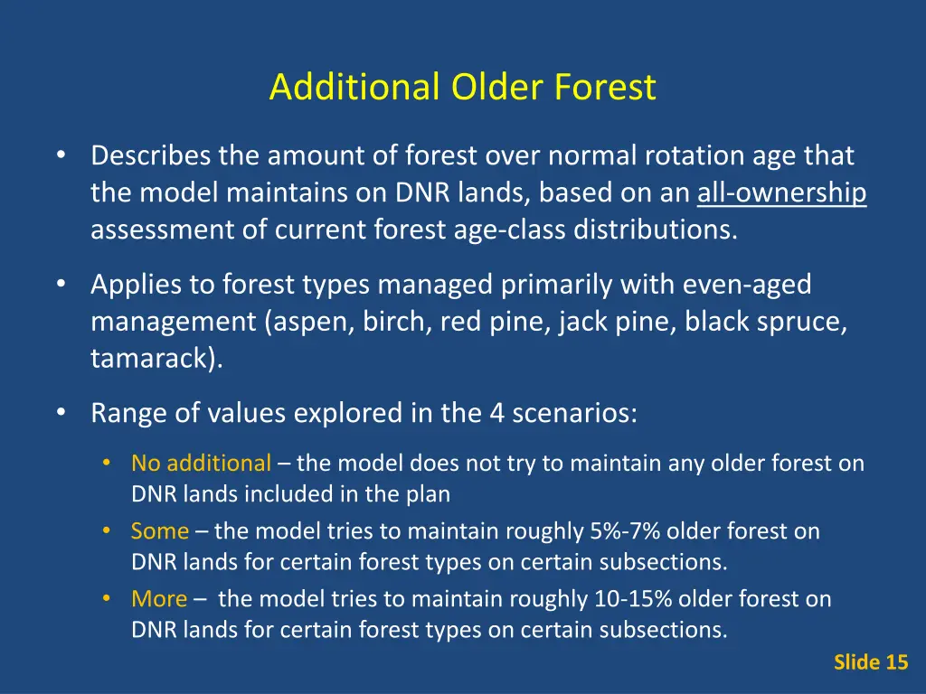 additional older forest