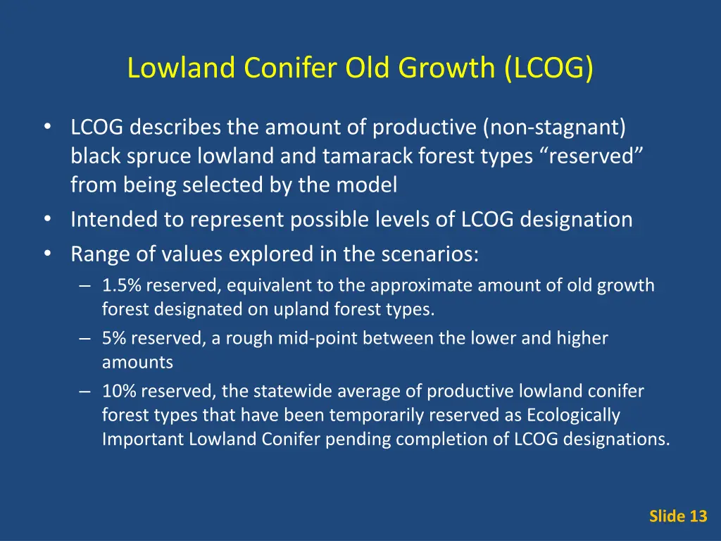 lowland conifer old growth lcog