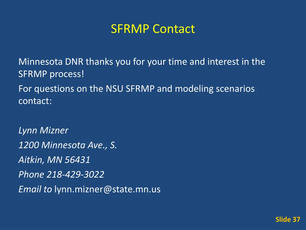 sfrmp contact