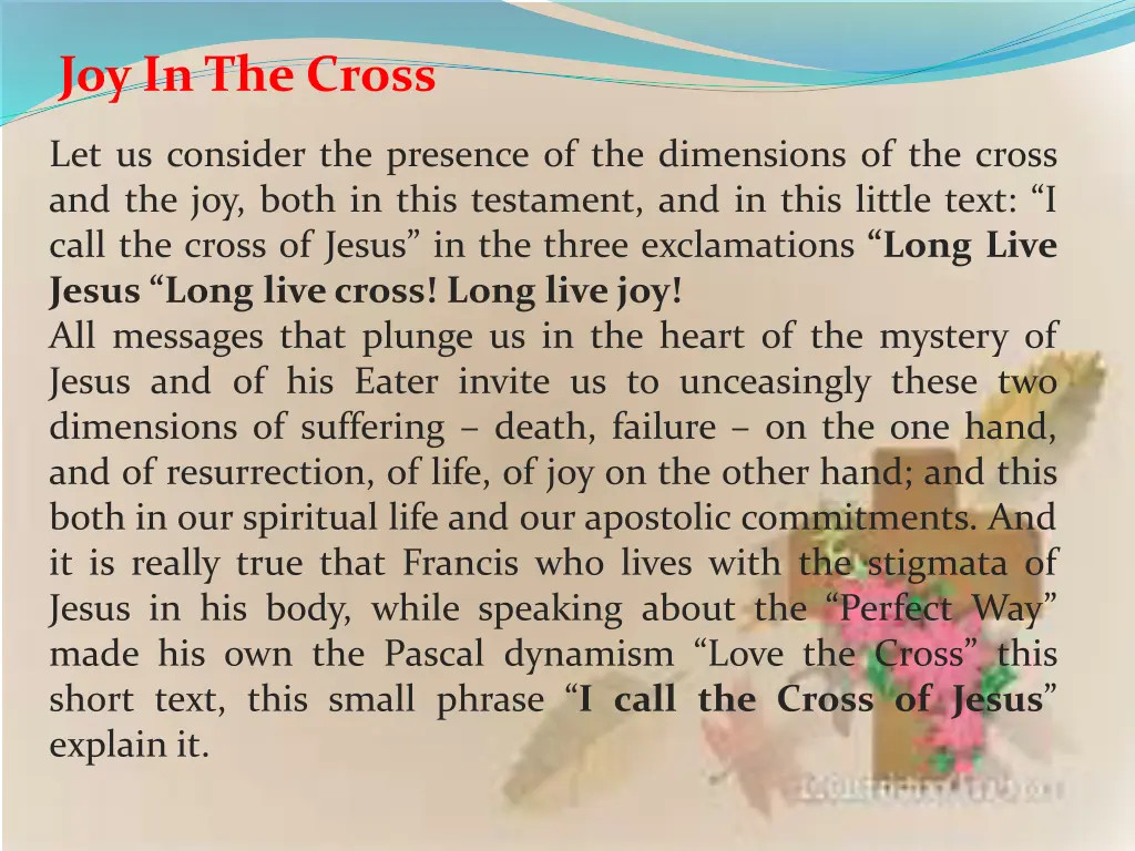 joy in the cross