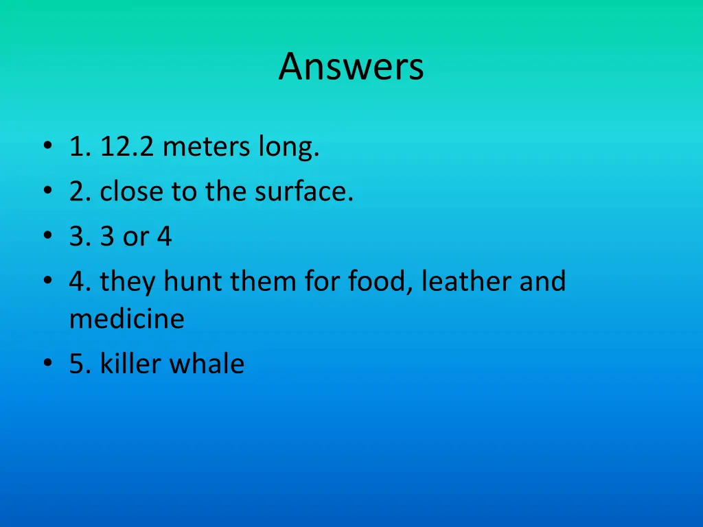 answers