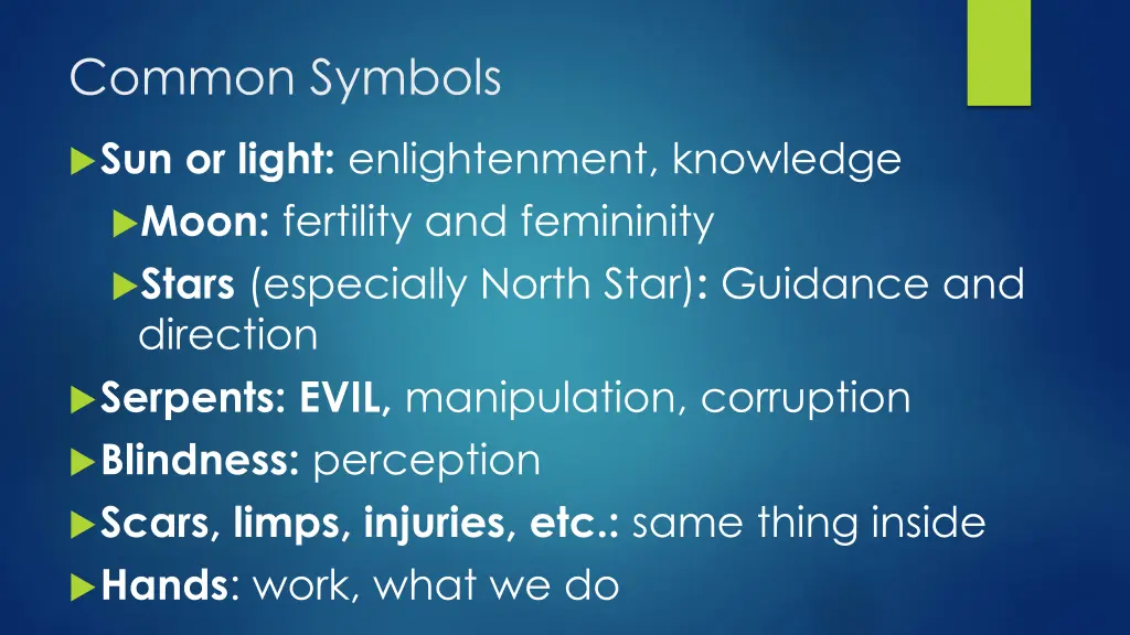 common symbols