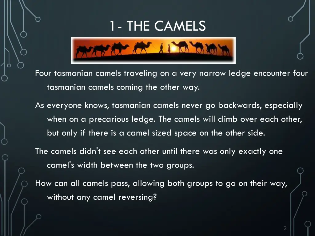 1 the camels