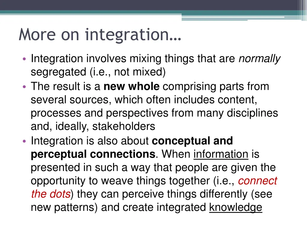 more on integration