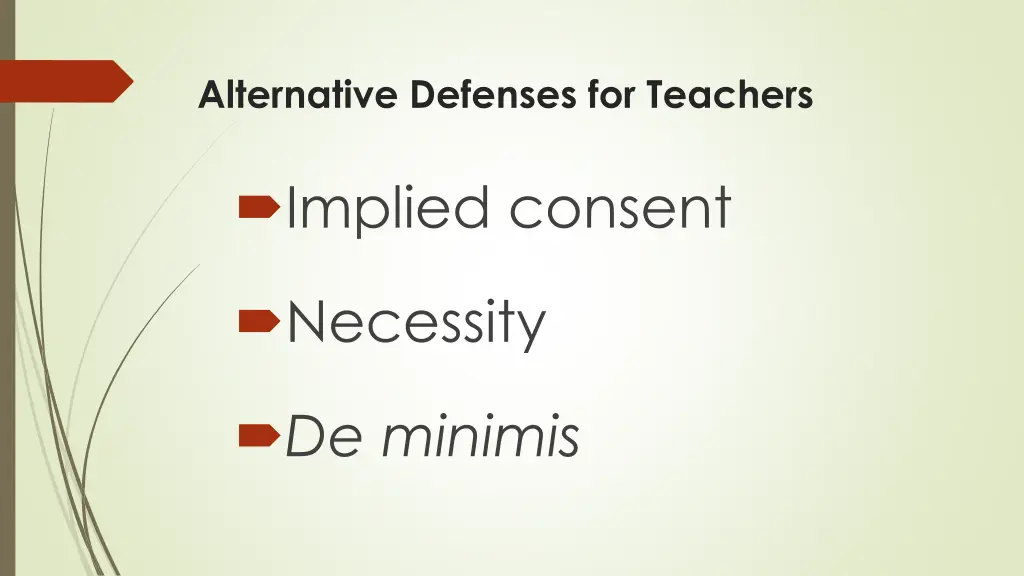 alternative defenses for teachers