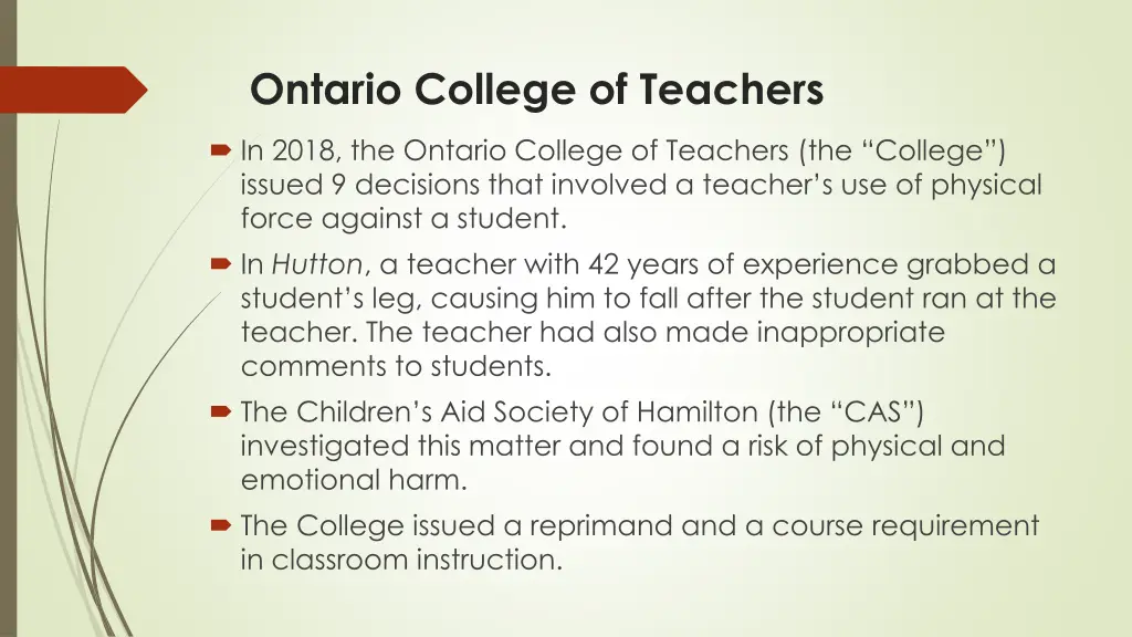 ontario college of teachers