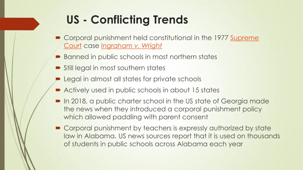 us conflicting trends