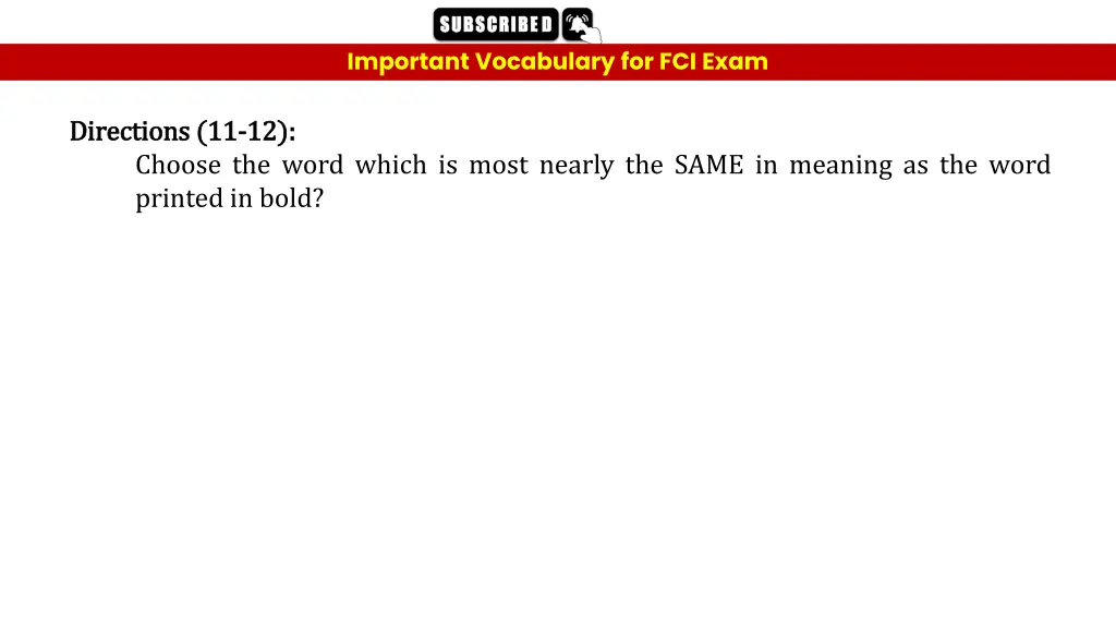 important vocabulary for fci exam 23