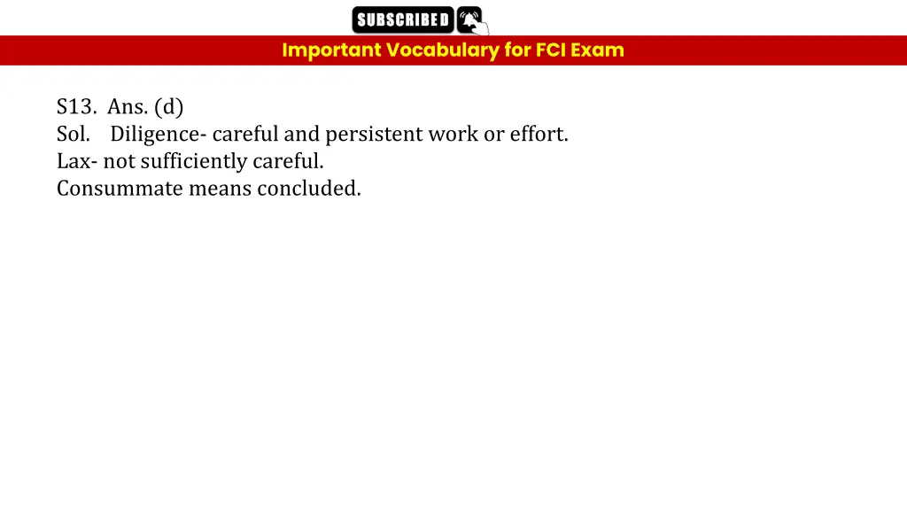 important vocabulary for fci exam 30