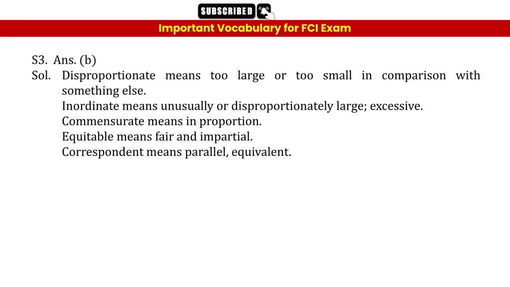 important vocabulary for fci exam 6