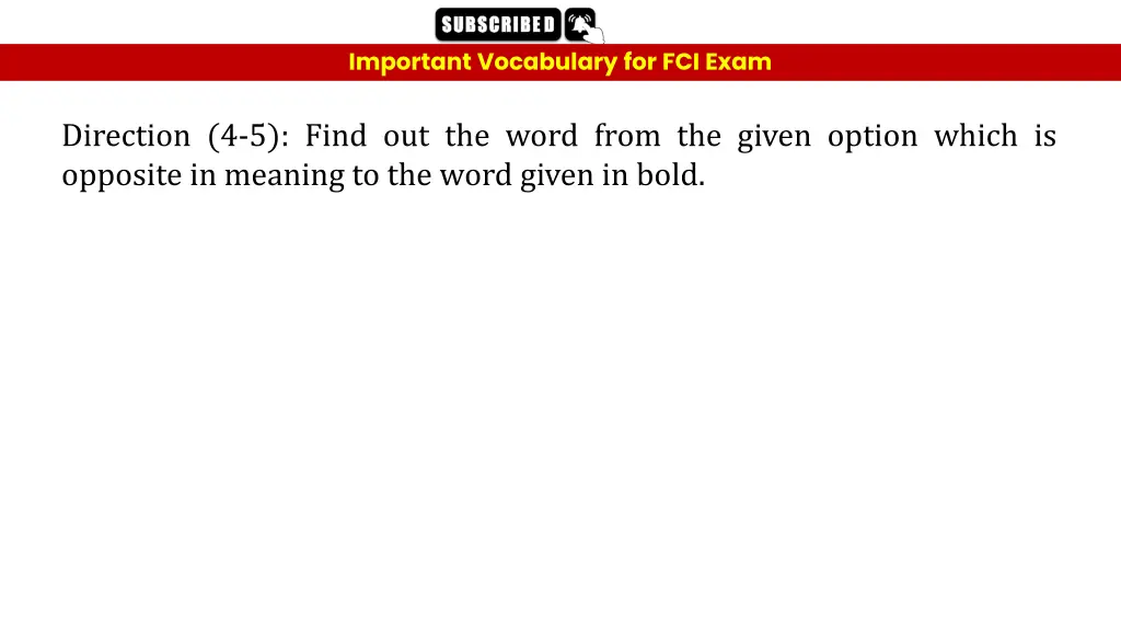 important vocabulary for fci exam 7