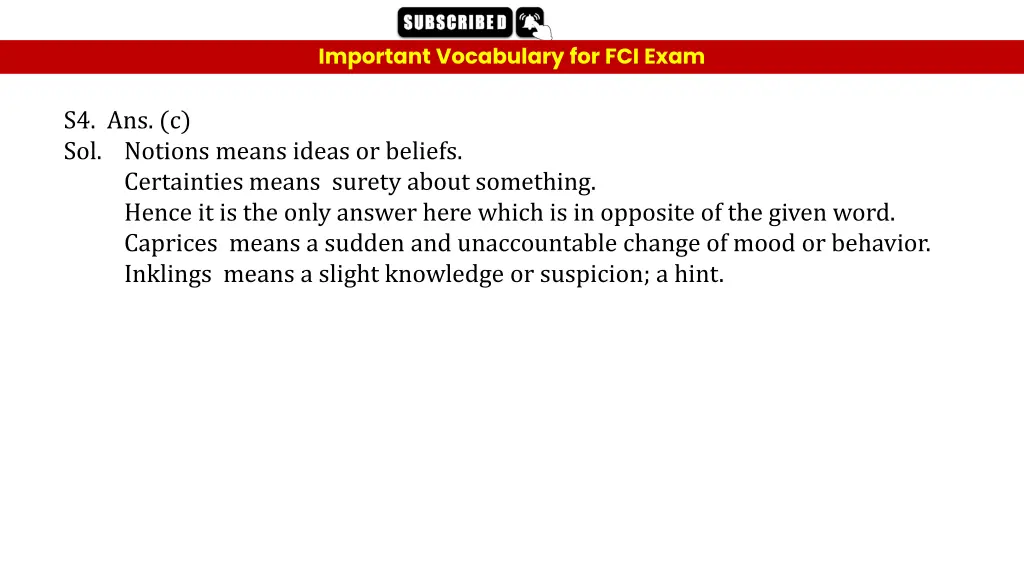 important vocabulary for fci exam 9