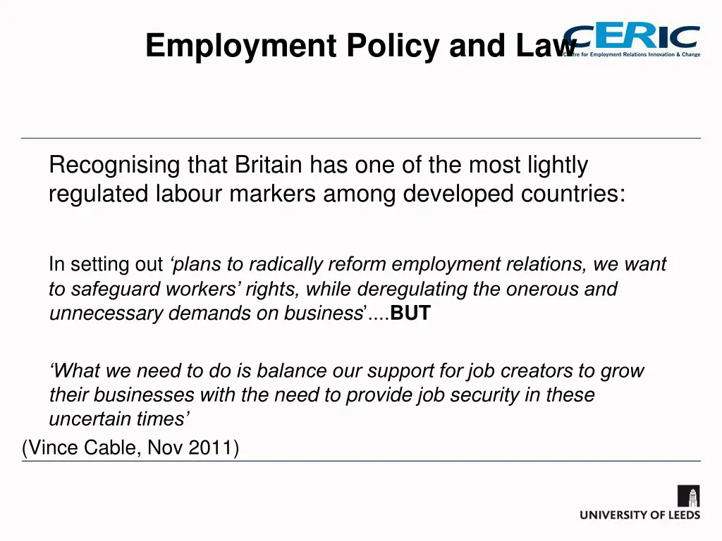 employment policy and law 1