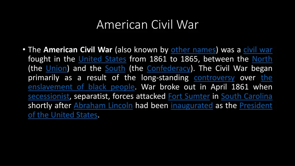 american civil war