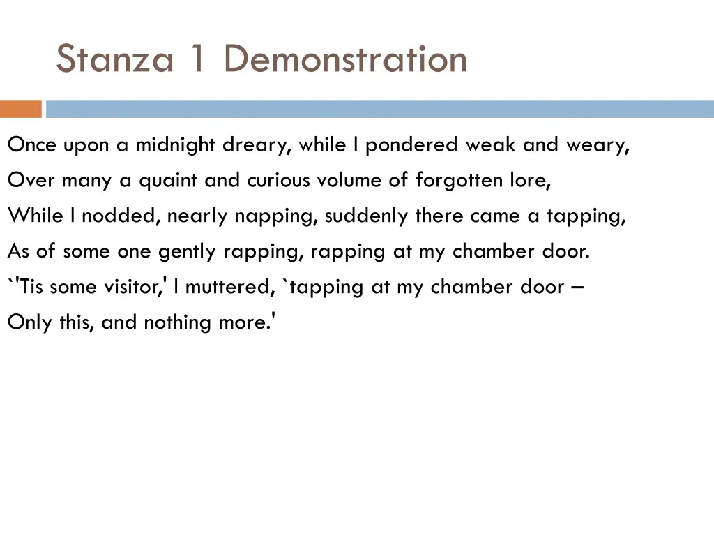 stanza 1 demonstration