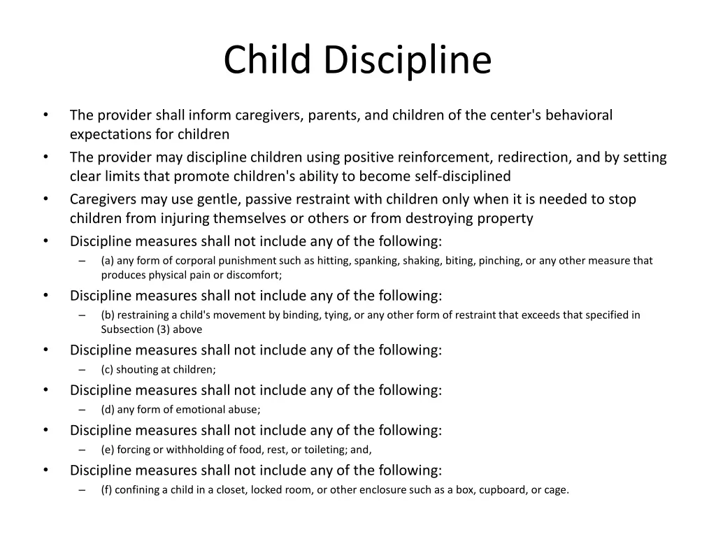 child discipline