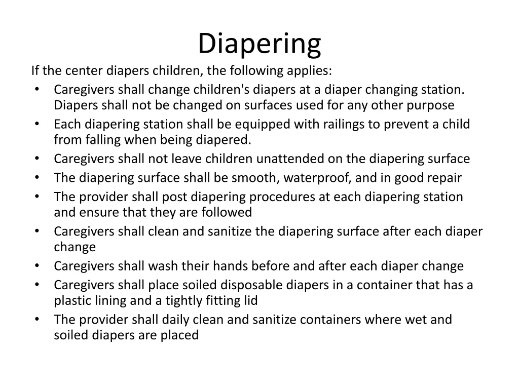 diapering