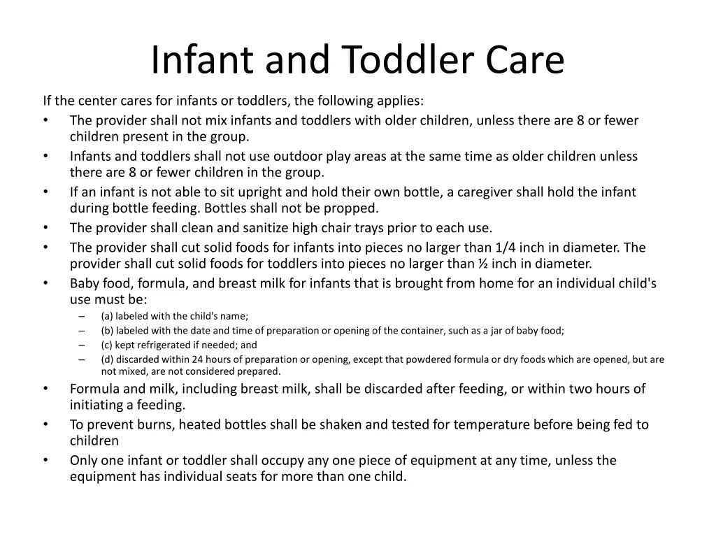 infant and toddler care 1