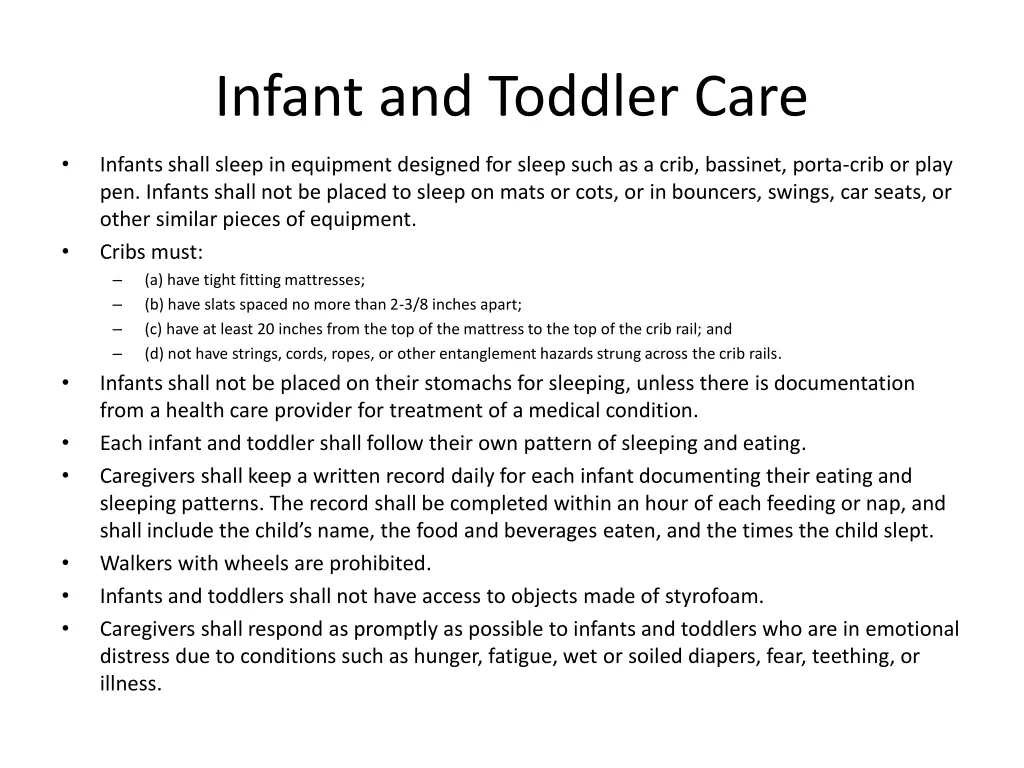 infant and toddler care 2