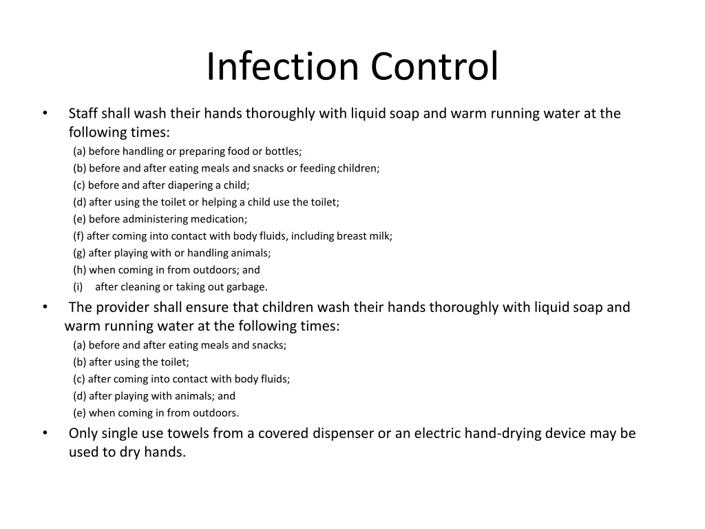 infection control