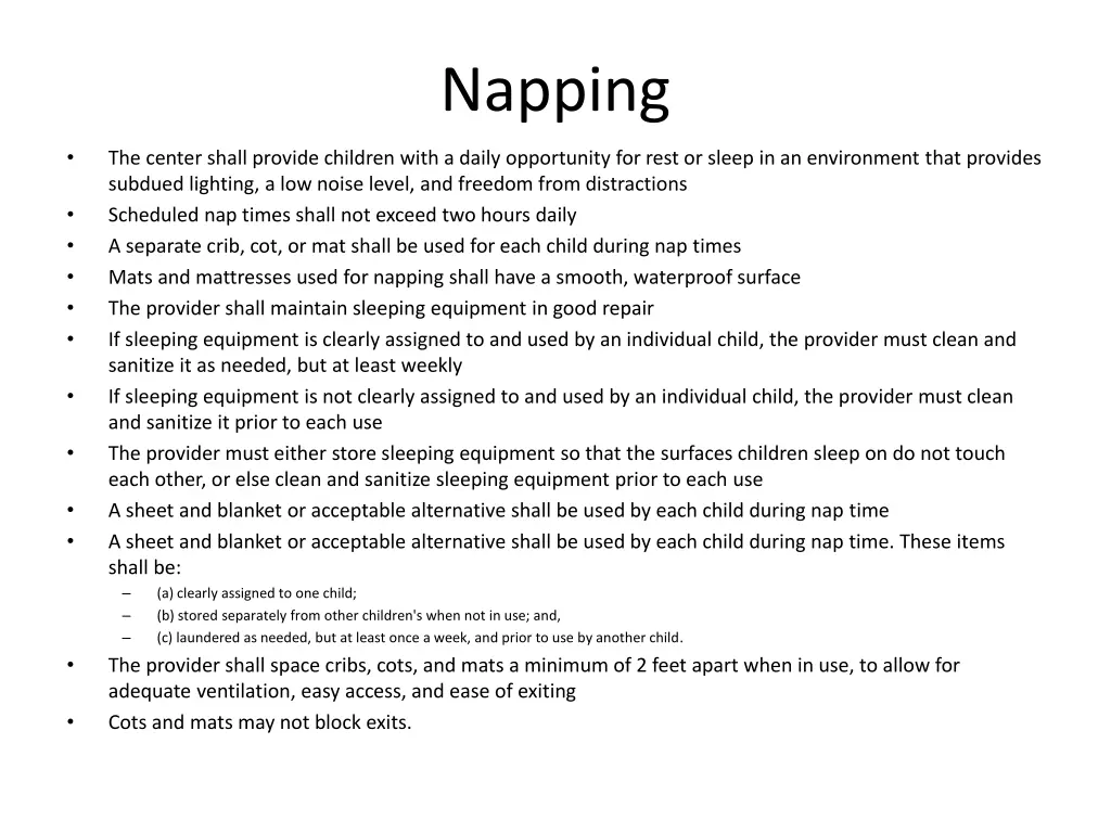 napping