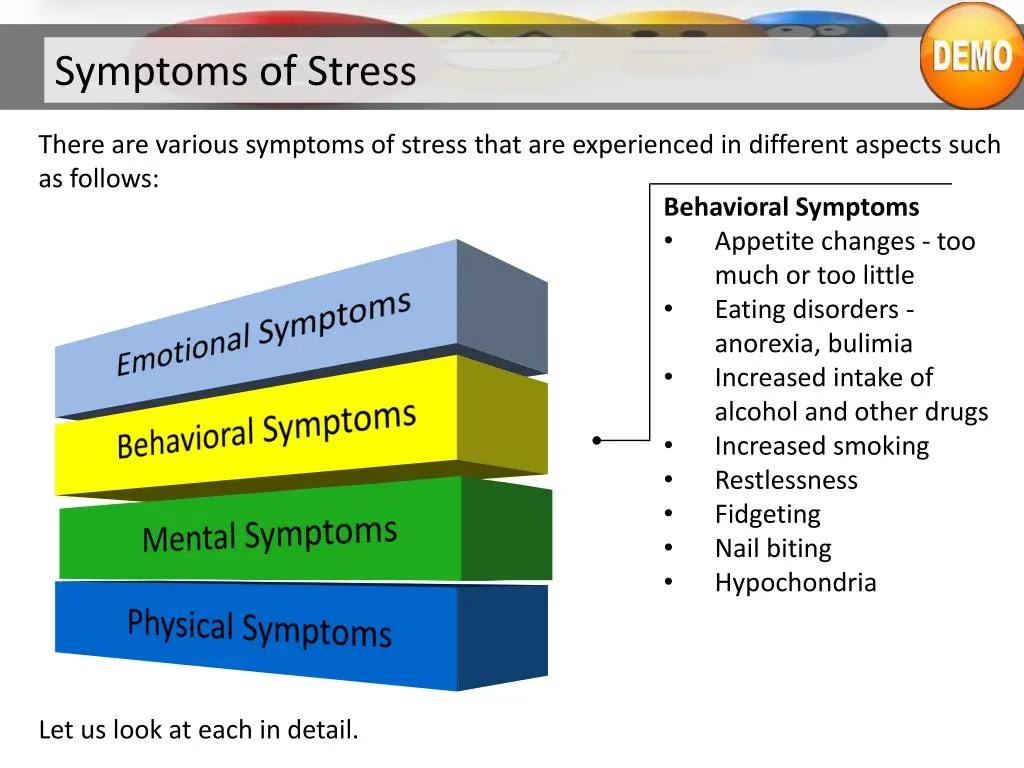 symptoms of stress