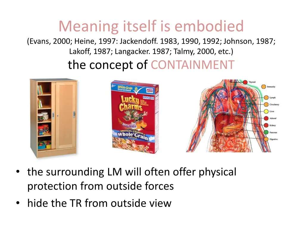 meaning itself is embodied evans 2000 heine 1997