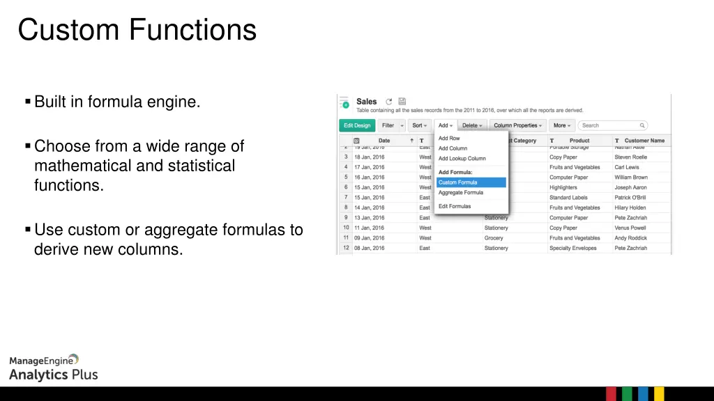 custom functions