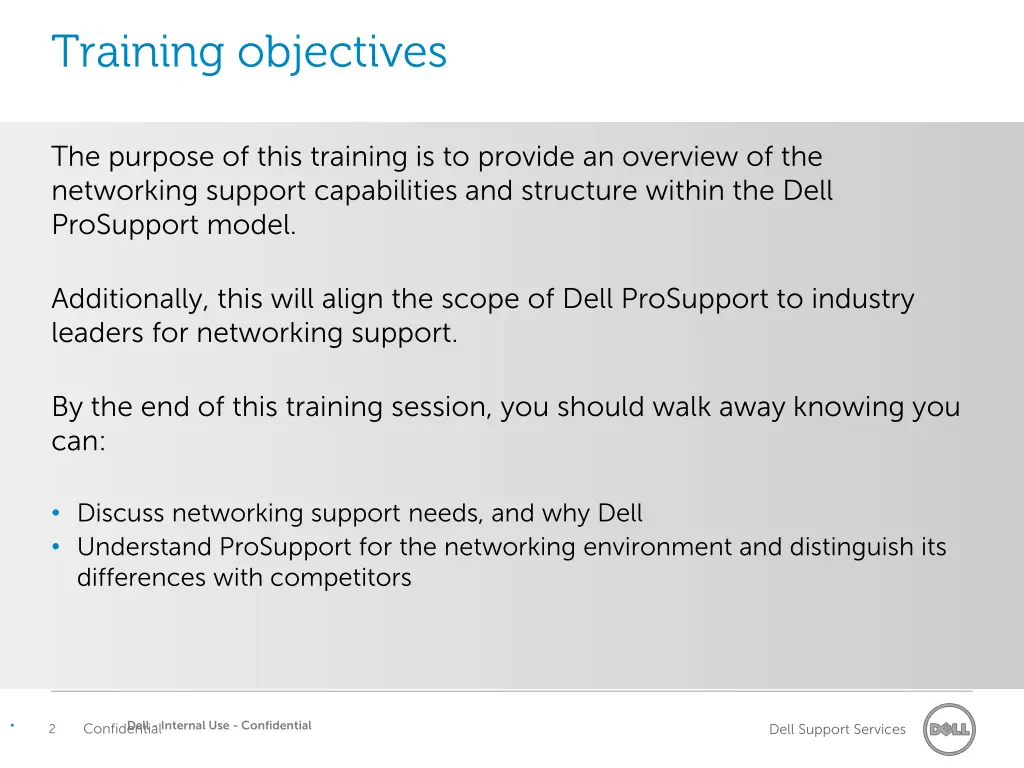 training objectives