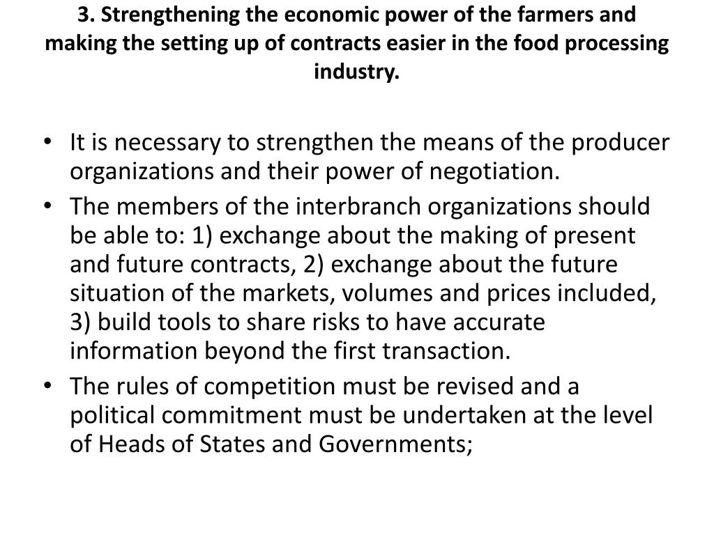 3 strengthening the economic power of the farmers