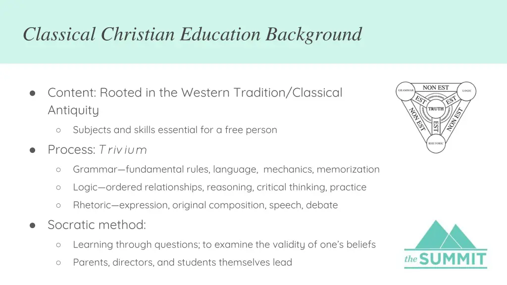 classical christian education background