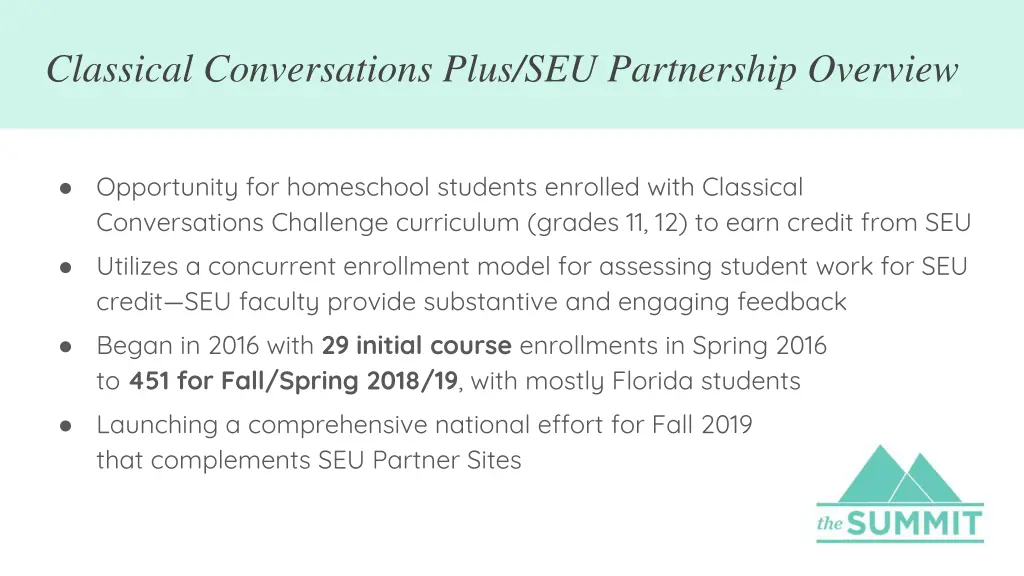 classical conversations plus seu partnership