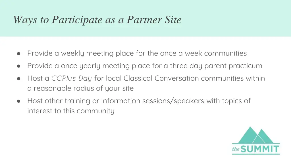 ways to participate as a partner site