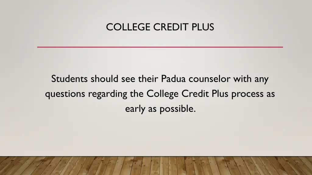 college credit plus